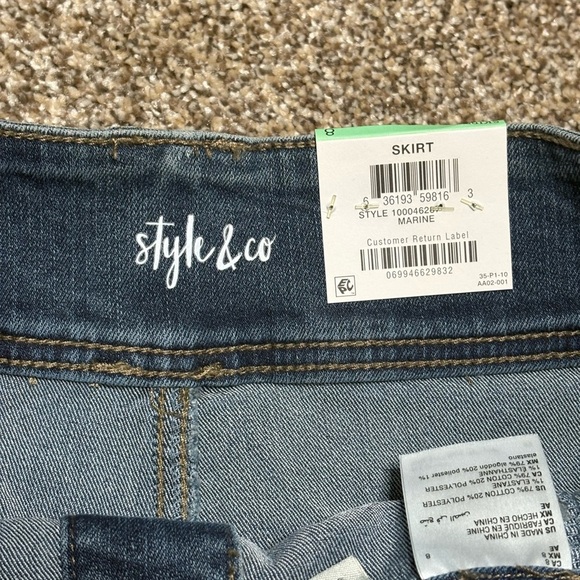 Style & Co. Blue Denim Pencil Skirt - Picture 7 of 11